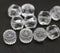 10mm Clear cathedral czech glass beads polished faceted ball beads 10Pc
