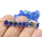 5x7mm Blue green glass drops, czech teardrop beads - 50pc