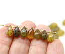 6x9mm Picasso czech glass teardrop beads mix
