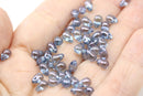 4x6mm Tiny montana blue teardrops Czech glass beads