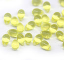 6x9mm Light Yellow teardrops Czech Glass beads 30pc