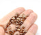 5mm Copper czech glass rondelle spacer beads 50pc