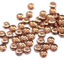 5mm Copper czech glass rondelle spacer beads 50pc