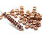 5mm Copper czech glass rondelle spacer beads 50pc