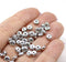 5mm Silver czech glass rondelle spacer beads 50pc