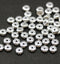 5mm Silver czech glass rondelle spacer beads 50pc