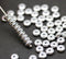 5mm Silver czech glass rondelle spacer beads 50pc