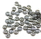 5mm Gunmetal black czech glass rondelle spacer beads 50pc