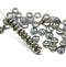 5mm Gunmetal black czech glass rondelle spacer beads 50pc