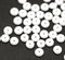 5mm Opaque white czech glass rondelle spacer beads 50pc