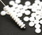5mm Opaque white czech glass rondelle spacer beads 50pc