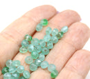 3x5mm Pale green rondelle czech glass beads 40pc