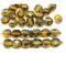6mm Yellow olivine Czech glass beads fire polished 30pc