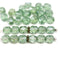 6mm Antique green Czech glass beads fire polished 30pc