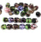 6mm Purple green mix Czech glass beads fire polished 30pc