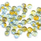 3x5mm Blue yellow rondelle czech glass beads 50pc