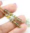 3x5mm Blue yellow rondelle czech glass beads 50pc