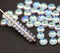 5mm Clear glass AB finish czech rondelle spacer beads 50pc