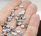5mm Silver Clear czech glass rondelle spacer beads 50pc