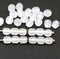 6mm Frosted clear Czech glass beads fire polished 30pc