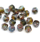 Material: Cathedral Czech glass fire polished cathedral round beads
Colors: mixed color brown topaz transparent, picasso ends
Size: 6mm, 0.8mm hole
Quantity: 20pc