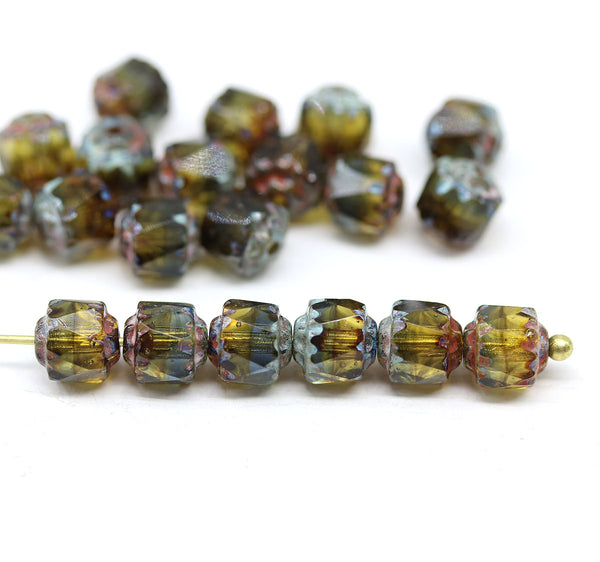 Material: Cathedral Czech glass fire polished cathedral round beads
Colors: mixed color brown topaz transparent, picasso ends
Size: 6mm, 0.8mm hole
Quantity: 20pc