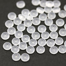 5mm Frosted glass czech rondelle spacer beads 50pc