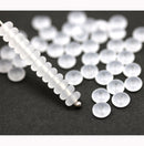 5mm Frosted glass czech rondelle spacer beads 50pc