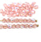 4mm Light pink AB finish Czech glass fire polished round beads 50pc