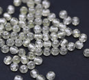 4mm Clear silver wash czech glass beads round druk spacers