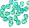 6mm Seafoam green fire polished round czech glass beads, 30Pc