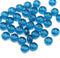3x5mm Dark Capri blue rondelle czech glass beads 40pc