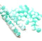 3x5mm Mint green white rondelle czech glass beads 50pc