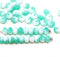 3x5mm Mint green white rondelle czech glass beads 50pc