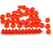 2x3mm Dark orange rondelle tiny czech glass spacers, 50Pc