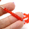 2x3mm Dark orange rondelle tiny czech glass spacers, 50Pc