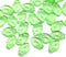 12x7mm Light green leaf Czech glass beads 30pc