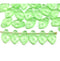 12x7mm Light green leaf Czech glass beads 30pc