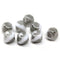 9mm White silver round cut baroque nugget beads 8Pc
