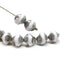 9mm White silver round cut baroque nugget beads 8Pc
