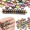 6mm Metallic czech glass rondelle spacer beads mix, 50pc