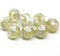 9mm Light yellow round cut silver wash AB finish baroque nugget beads 8Pc