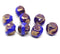 9mm French blue round cut copper luster baroque nugget beads 8Pc