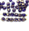 5mm Dark cobalt blue Czech glass fire polished beads 40pc