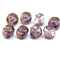 9mm Light purple round cut baroque nugget beads 8Pc