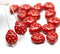 Extra Large Red Ladybug Czech glass beads 15pc