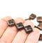 12mm Black copper wash Rhombus shape beads, 15pc