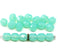 6mm Opal seafoam green Czech glass beads fire polished 