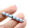 6mm Pale blue Czech glass beads fire polished 20pc