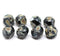 9mm Black round cut baroque nugget beads picasso finish 8Pc